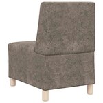 vidaXL Canapé modulaire sans accoudoirs Gris foncé 55 cm Similicuir suède