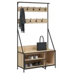 vidaXL Porte-vêtements et rangement des chaussures chêne sonoma