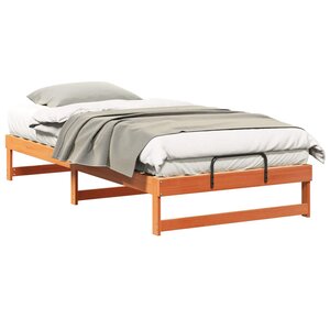 vidaXL Cadre de lit Marron 100 x 210 cm Pin massif