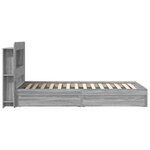 vidaXL Cadre de lit avec rangement avec tiroir Sonoma gris 90 x 190 cm