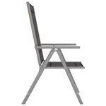 vidaXL Ensemble à manger de jardin 7 Pièces aluminium argenté et noir