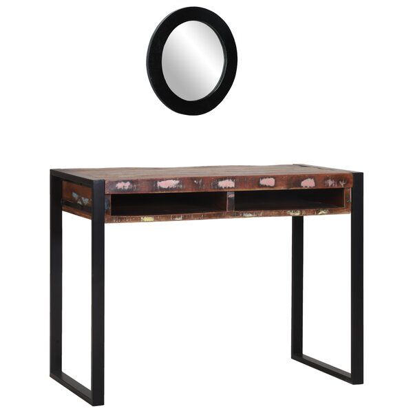 vidaXL Coiffeuse avec miroir multicolore 100x50x75 cm en bois récupéré