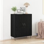 Buffet vidaXL Noir Chêne 69 5x34x90 cm Bois d'ingénierie