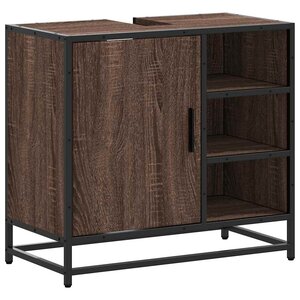 vidaXL Armoire de lavabo de salle de bain chêne marron 65x33x60 cm