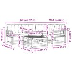 vidaXL Ensemble de canapés d'extérieur 5 pc Blanc et gris clair