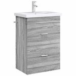 vidaXL Meuble sous lavabo de salle de bain Sonoma gris
