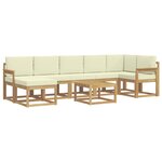 vidaXL Ensemble de canapés d'extérieur 8 pc Blanc et crème Polyester