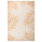 vidaXL Tapis à tissage plat d'extérieur 160x230 cm Motif de feuille