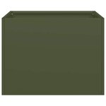 vidaXL Jardinière vert olive 40x40x30 cm acier