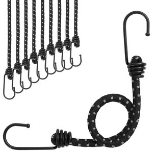 vidaXL Cordes élastiques avec bandes réfléchissantes et crochets 10Pièces
