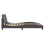 vidaXL Cadre de lit avec LED sans matelas Zadar gris 140x190 cm
