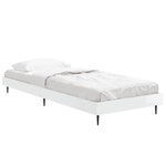 vidaXL Cadre de lit sans matelas blanc brillant 75x190 cm