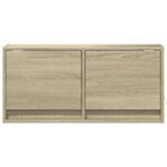 vidaXL Meuble TV mural avec lumières LED chêne sonoma 80x31x35 cm