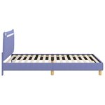 vidaXL Cadre de lit pour enfants avec tête de lit Bleu denim tissu
