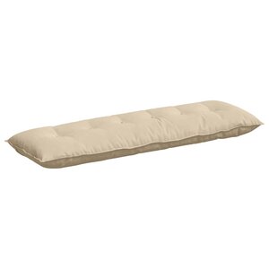 vidaXL Coussin de Dos Crème 160 x 50 cm Tissu en microfibre