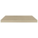 vidaXL Étagères murales flottantes 2 Pièces chêne 60x23 5x3 8 cm MDF