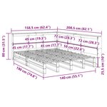vidaXL Lit bibliothèque sans matelas cire marron 140x190 cm pin massif