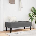 vidaXL banc Gris foncé 113 x 57 x 39 cm tissu