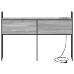 vidaXL Headboard de Rangement avec Station de Charge Sonoma gris