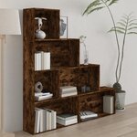 vidaXL Armoire à livres Chêne fumé 155x24x160 cm