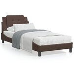 vidaXL Cadre de lit avec tête de lit marron 80x200 cm Similicuir