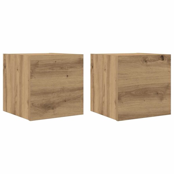 vidaXL Meubles TV muraux 2 Pièces chêne artisanal 30 5x30x30 cm