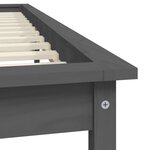 vidaXL Cadre de lit sans matelas gris bois massif