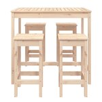 vidaXL Ensemble de bar de jardin 5 Pièces bois de pin massif