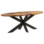 vidaXL Table à dîner ovale 200x100x75 cm Bois de récupération solide