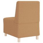 vidaXL Fauteuil sans accoudoirs beige 55 cm tissu imitation laine bouclée