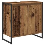 vidaXL Cabinet de salle de bain avec porte Bois Ancien 60 x 30 x 60 cm
