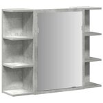 vidaXL Ensemble de meubles de salle de bain 3 Pièces gris béton