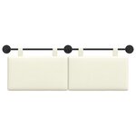 vidaXL Tête de lit suspendue Crème Tissu en velours côtelé