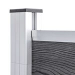 vidaXL Clôture de jardin WPC 526x106 cm Gris