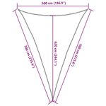 vidaXL Voile d'ombrage 160 g/m² triangulaire sable 5x7x7 m PEHD