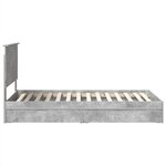 vidaXL Lit de Rangement Gris béton 100 x 200 cm Bois d'ingénierie