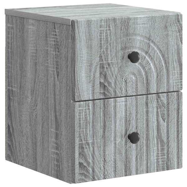 vidaXL Cabinet de chevet mural Sonoma gris 33 x 34 5 x 40 cm