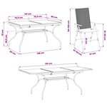 vidaXL Ensemble de salle à manger pour jardin 9 Pièces Anthracite