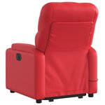 vidaXL Fauteuil inclinable de massage électrique rouge similicuir