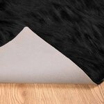 vidaXL Tapis en fausse Tafalla Noir 80 x 150 cm Polyester