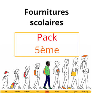 Kit de fournitures scolaires pour collégien·ne de 5ème