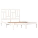 vidaXL Cadre de lit sans matelas blanc 200x200 cm bois massif de pin