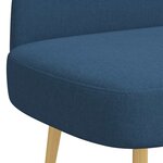 vidaXL Banc rembourré avec dossier Bleu 110 x 60 x 76 cm Polyester