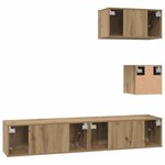 vidaXL Ensemble de meubles TV 4 Pièces chêne artisanal 80 x 30 x 30 cm