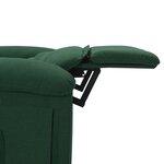 vidaXL Fauteuil de massage Vert foncé Tissu