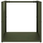 vidaXL Portant de bois chauffage vert olive 40x40x40 cm