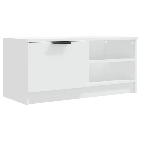 vidaXL Meuble TV Blanc 80x35x36 5 cm Bois d'ingénierie