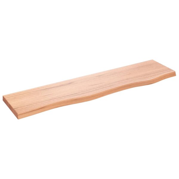 vidaXL Étagère murale marron clair 80x20x2 cm bois chêne massif traité