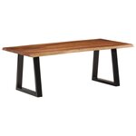 vidaXL Table basse marron miel 110x55x40 cm bois massif d'acacia