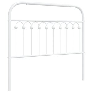 vidaXL Tête de lit métal blanc 100 cm